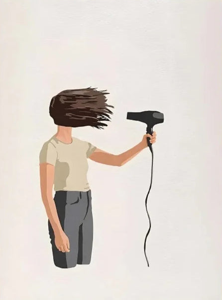 HAIR DRYER pigmentacy affiche poster illustration minimalisme