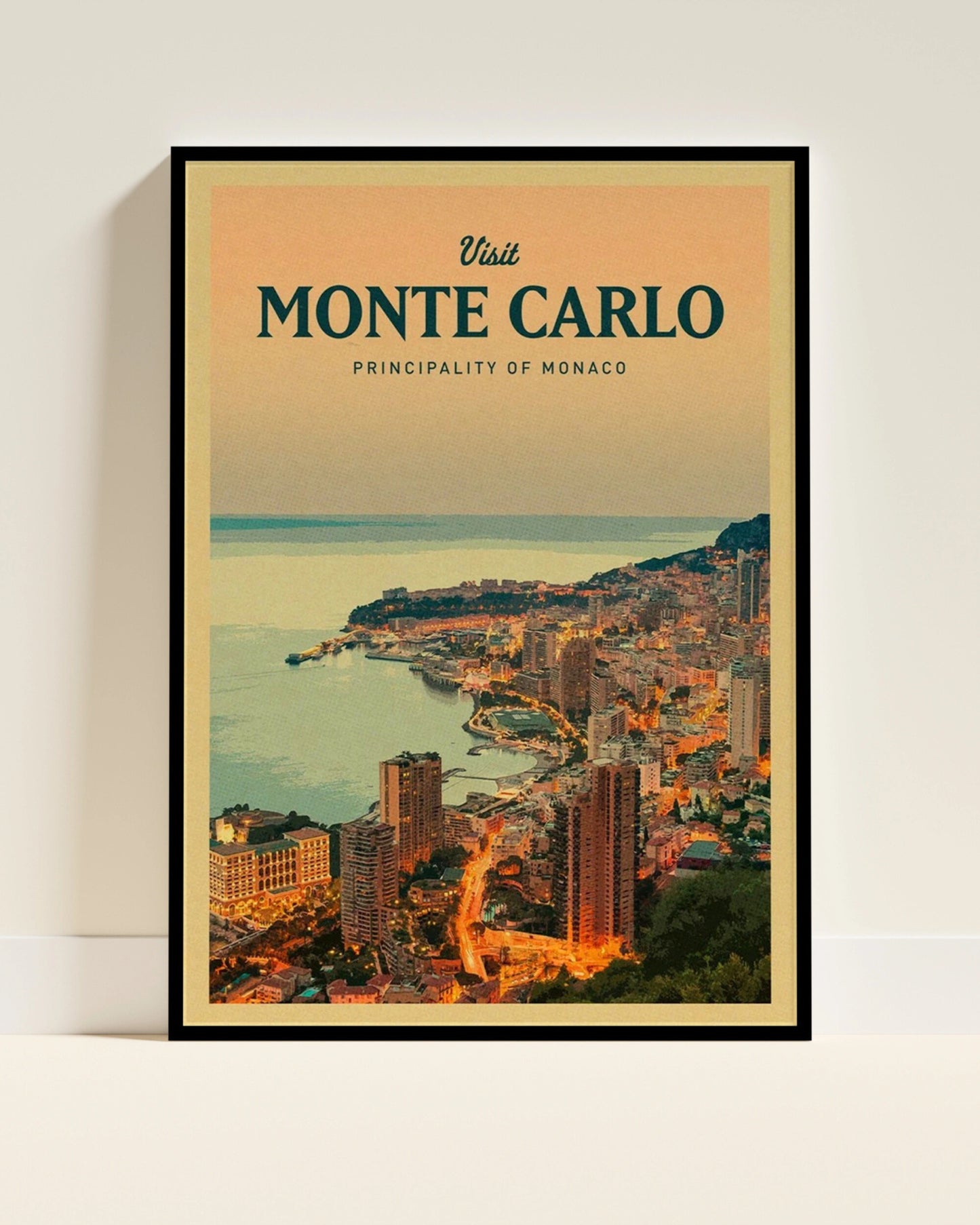 Affiche Monte Carlo | Yacht Port Hercule | Pigmentacy