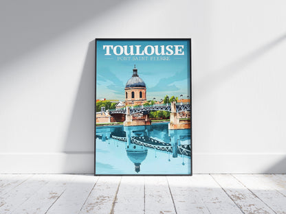 Affiche Toulouse | Ville Rose Garonne | Pigmentacy