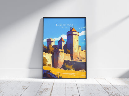 Affiche Carcassonne | Cité Médiévale UNESCO | Pigmentacy
