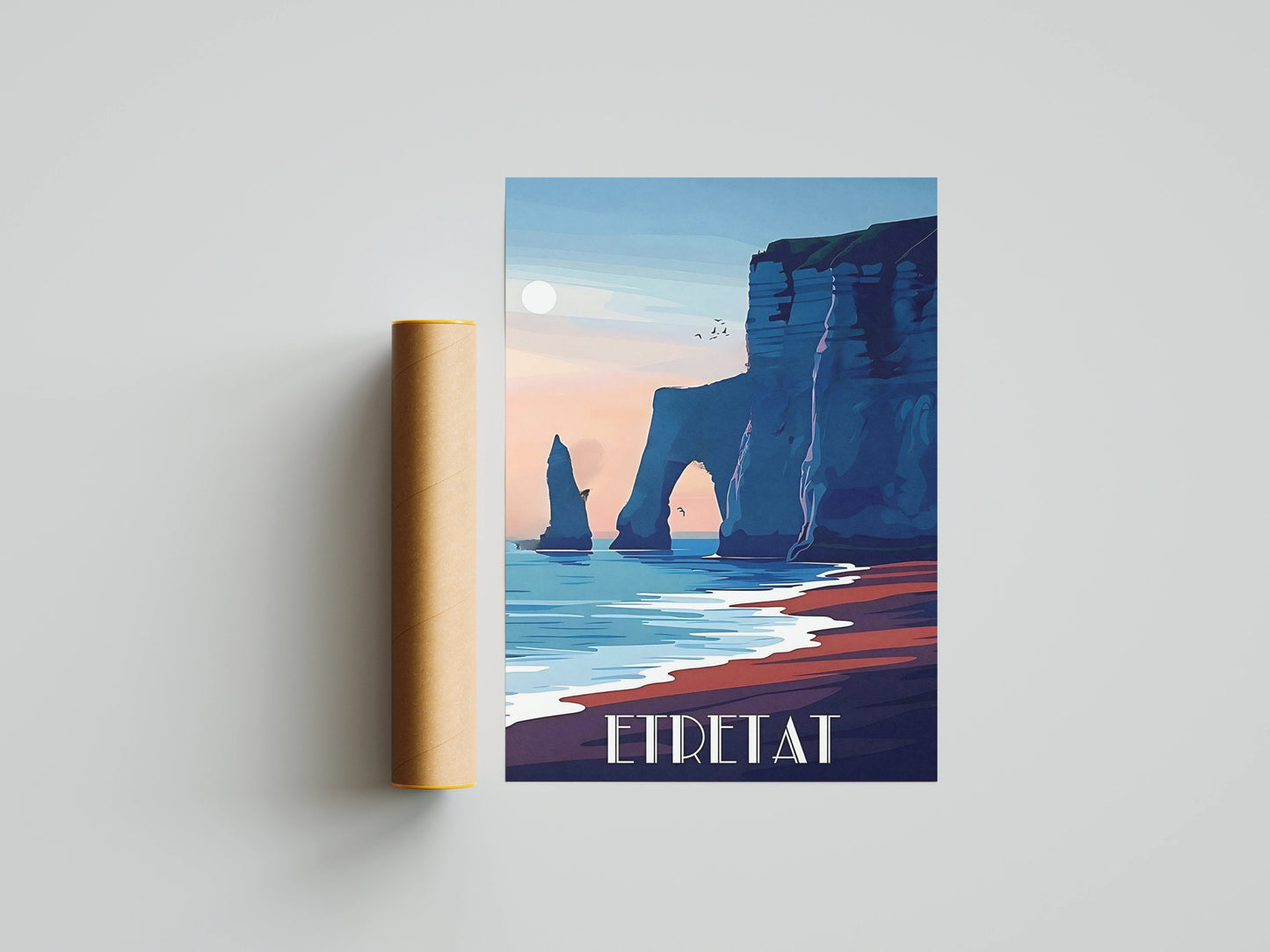 Affiche Étretat | Falaises Aiguille Creuse | Pigmentacy
