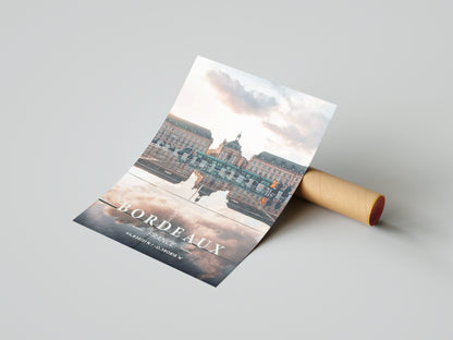 Affiche Bordeaux | Miroir d'Eau Place Bourse | Pigmentacy