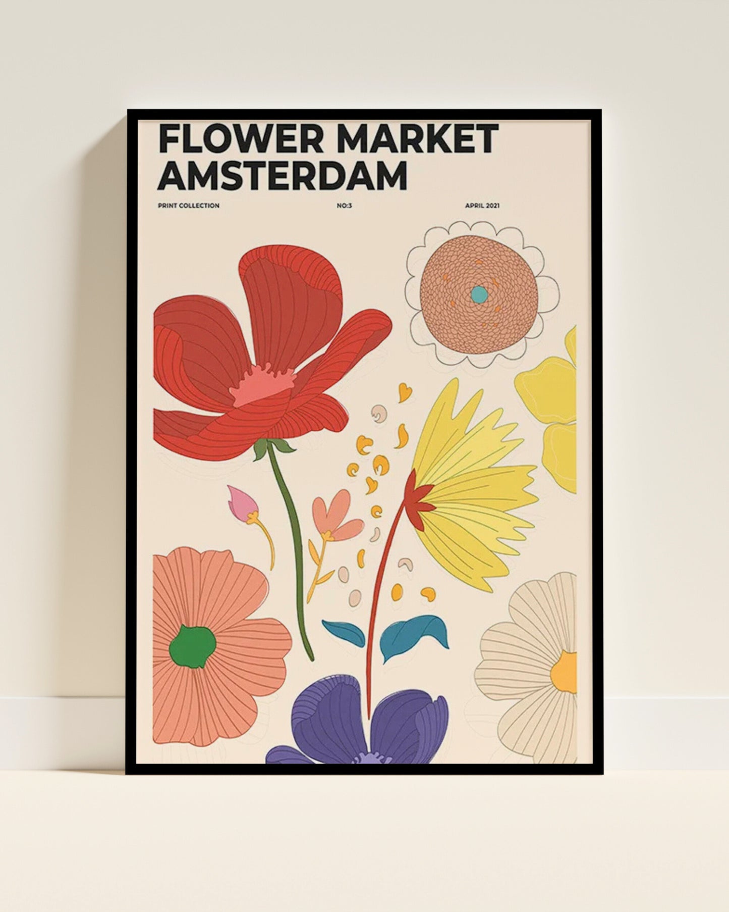 Affiche murale | Amsterdam flower market tradition florale hollandaise 3 formats | Pigmentacy