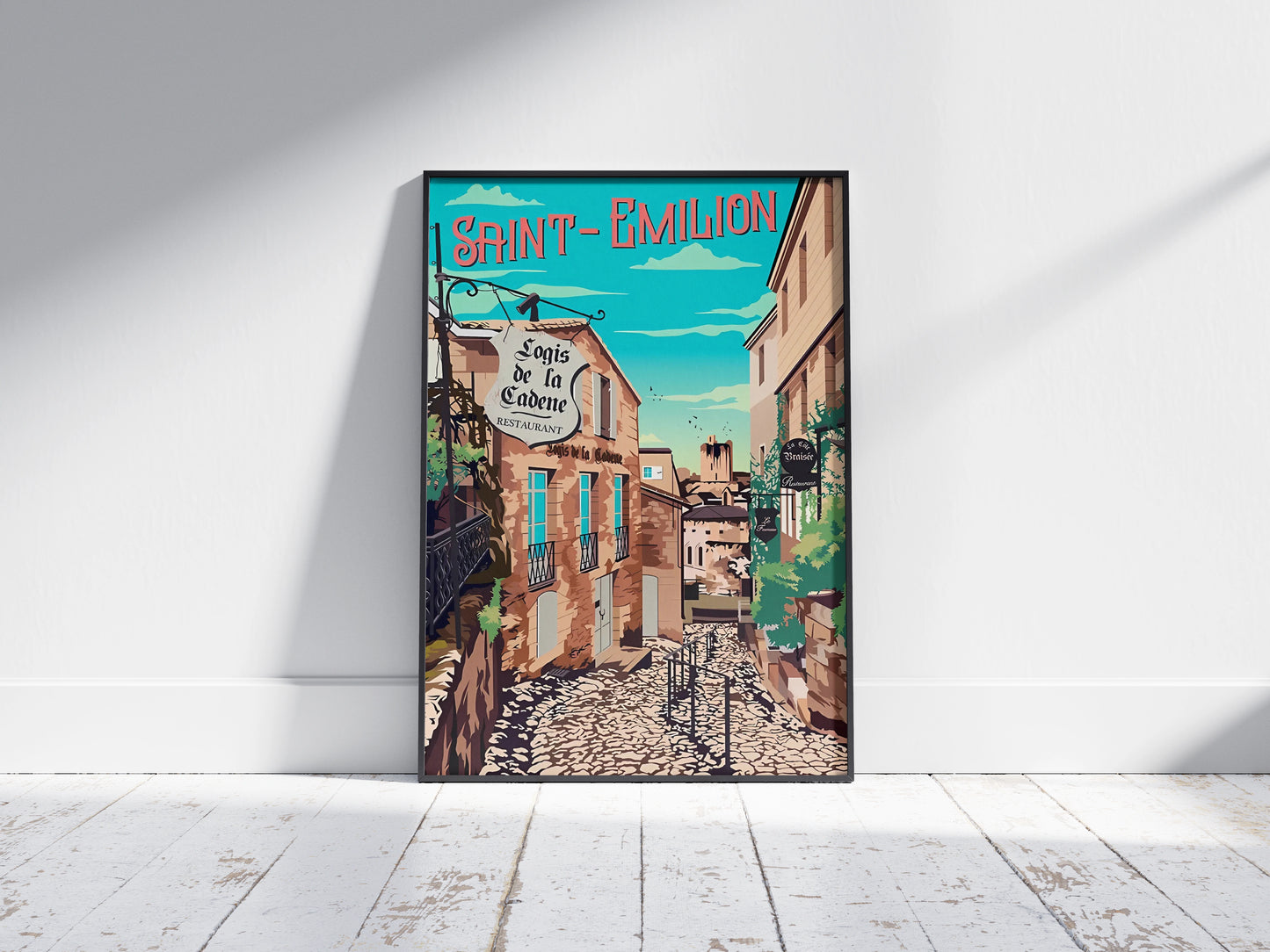 Affiche Saint-Émilion | Vignoble Bordeaux UNESCO | Pigmentacy