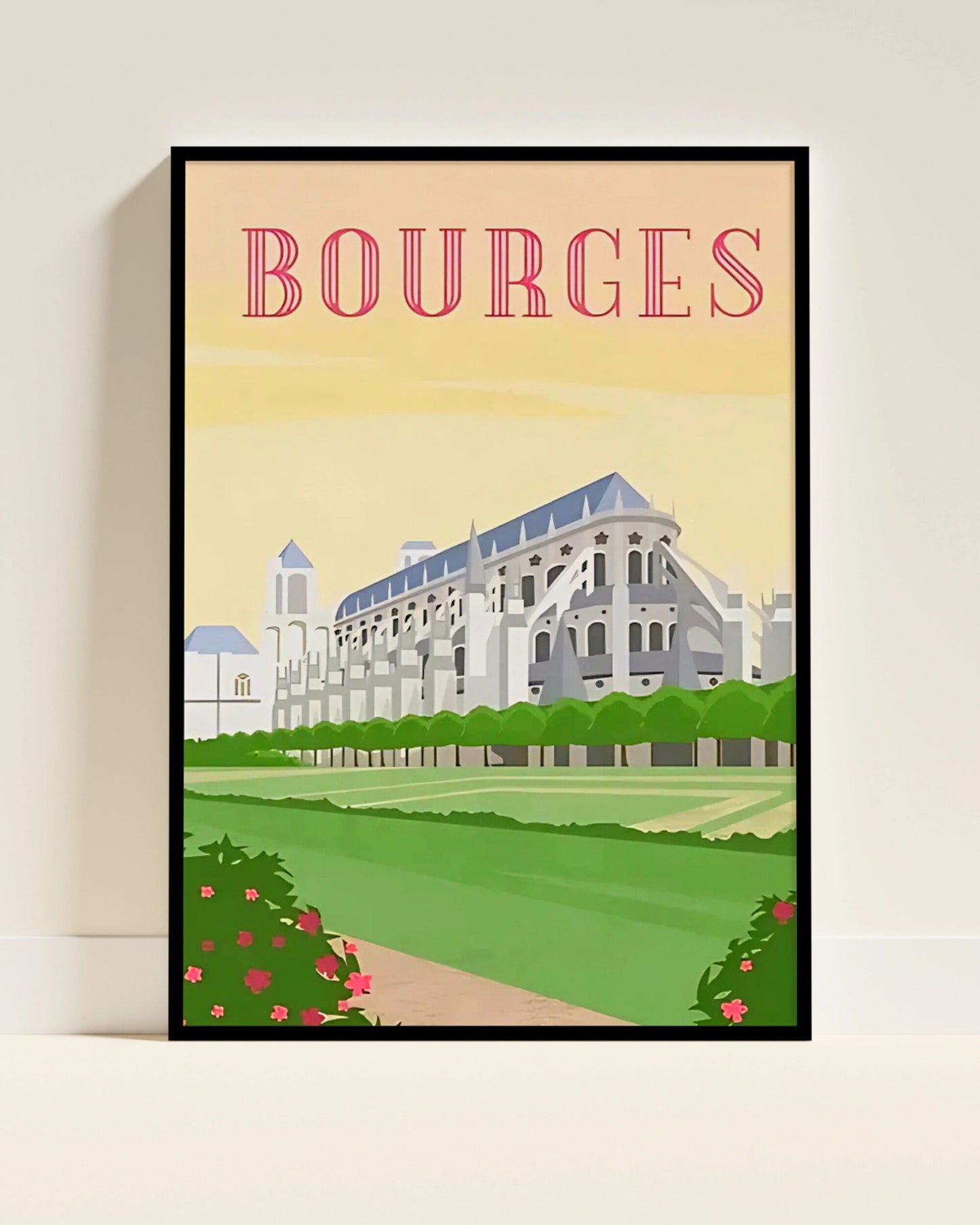 Affiche Bourges | Cathédrale Patrimoine UNESCO | Pigmentacy