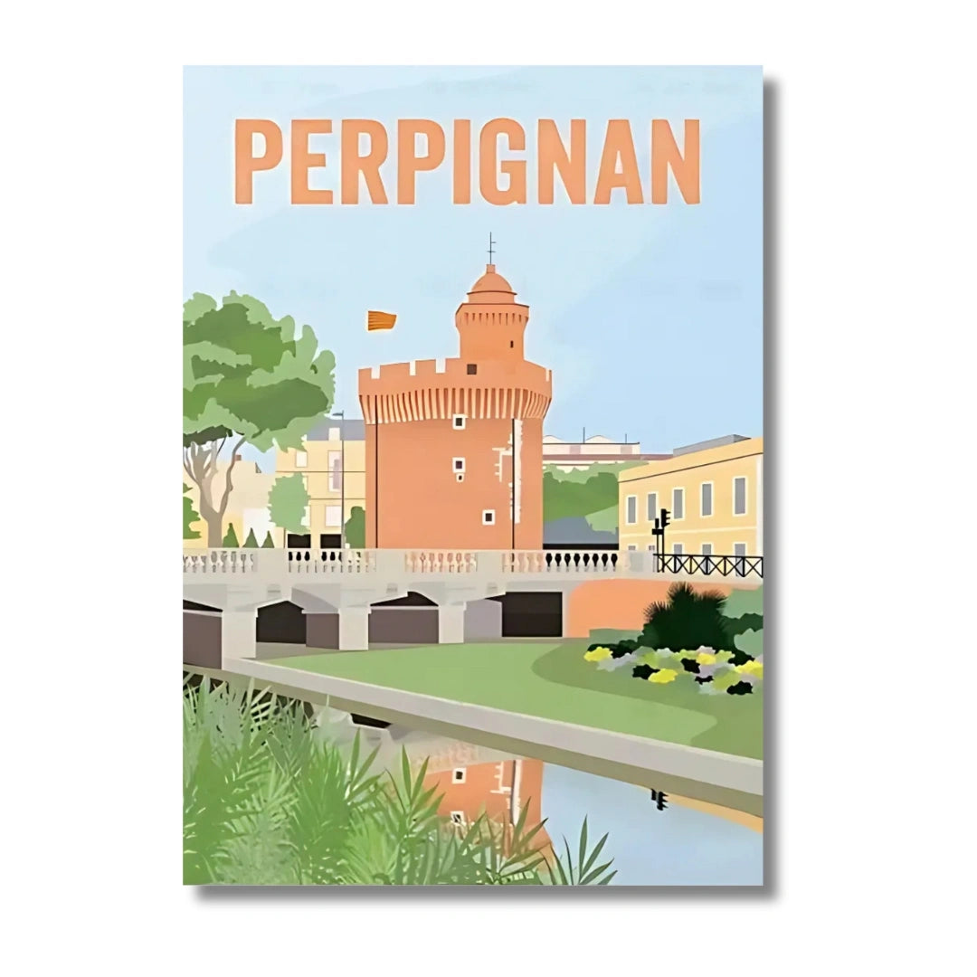 Affiche Perpignan | Catalane Ville Frontière | Pigmentacy