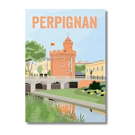 Affiche Perpignan | Catalane Ville Frontière | Pigmentacy