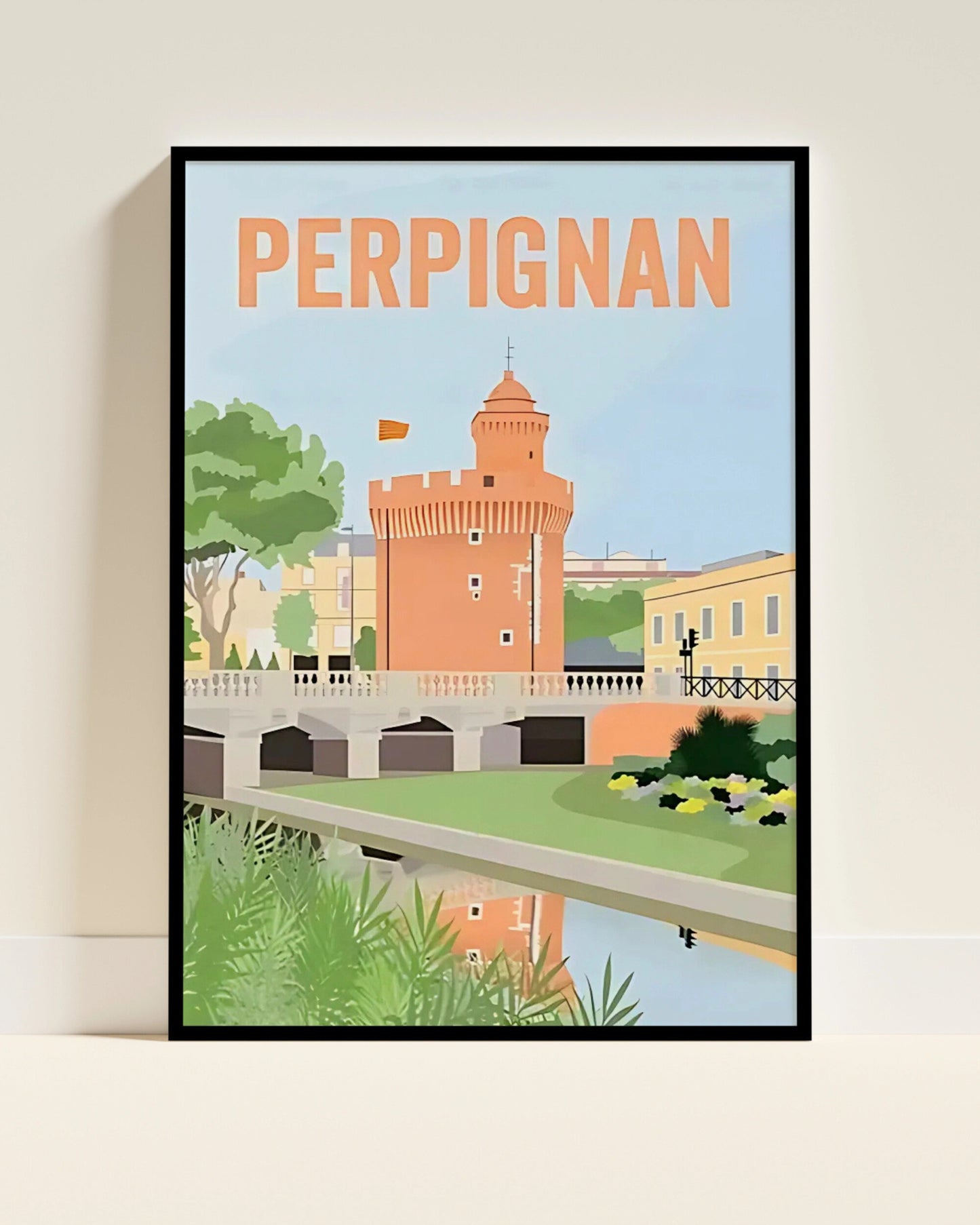 Affiche Perpignan | Catalane Ville Frontière | Pigmentacy