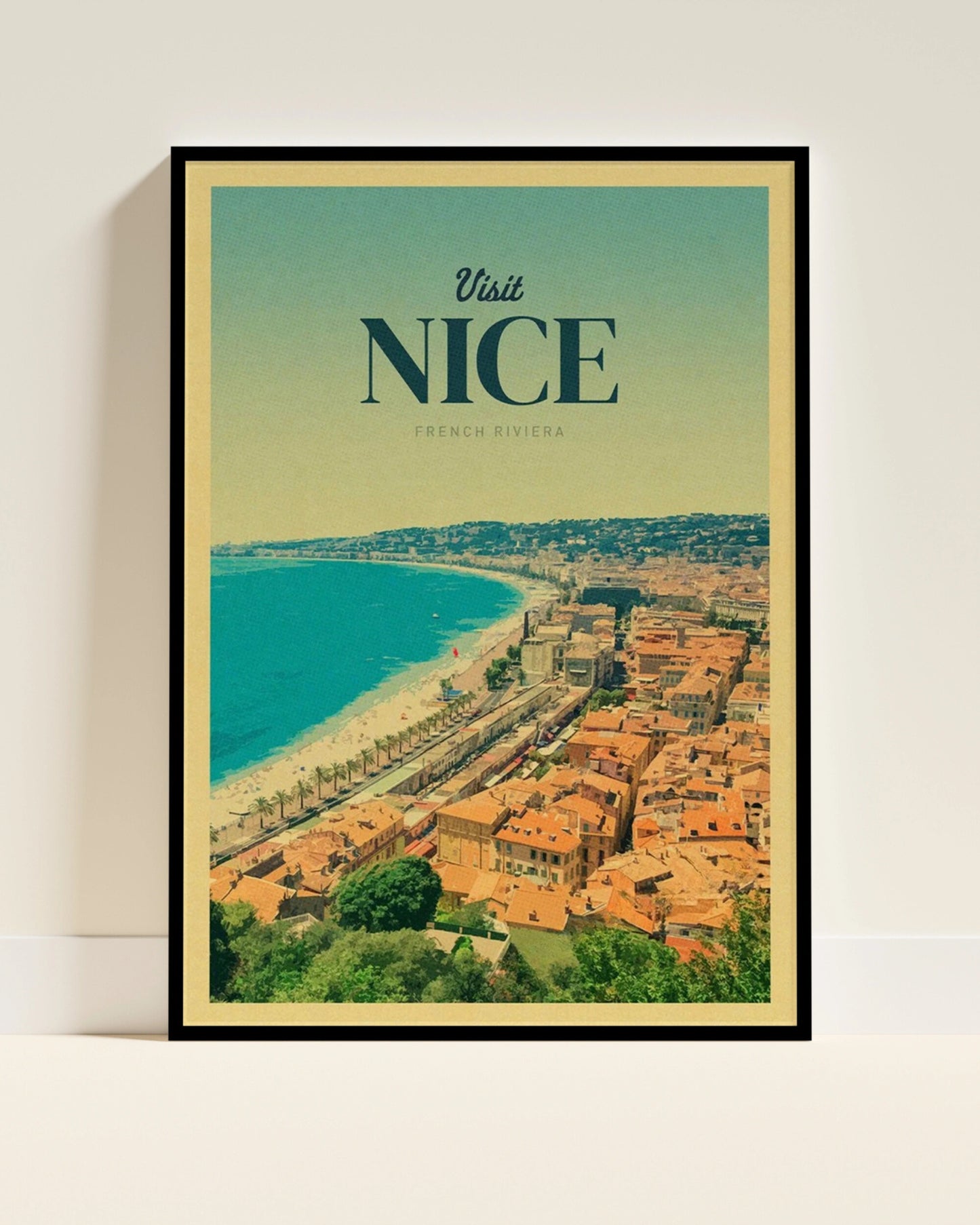 Affiche Nice | Promenade Baie des Anges | Pigmentacy