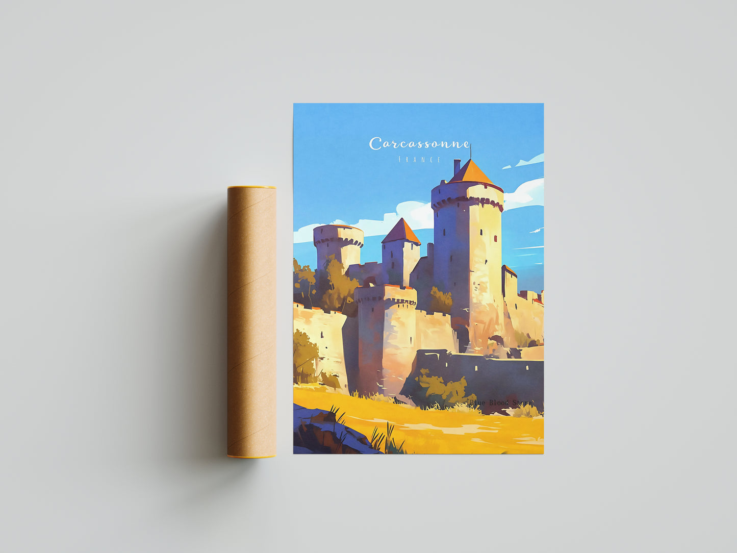 Affiche Carcassonne | Cité Médiévale UNESCO | Pigmentacy