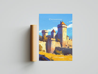 Affiche Carcassonne | Cité Médiévale UNESCO | Pigmentacy