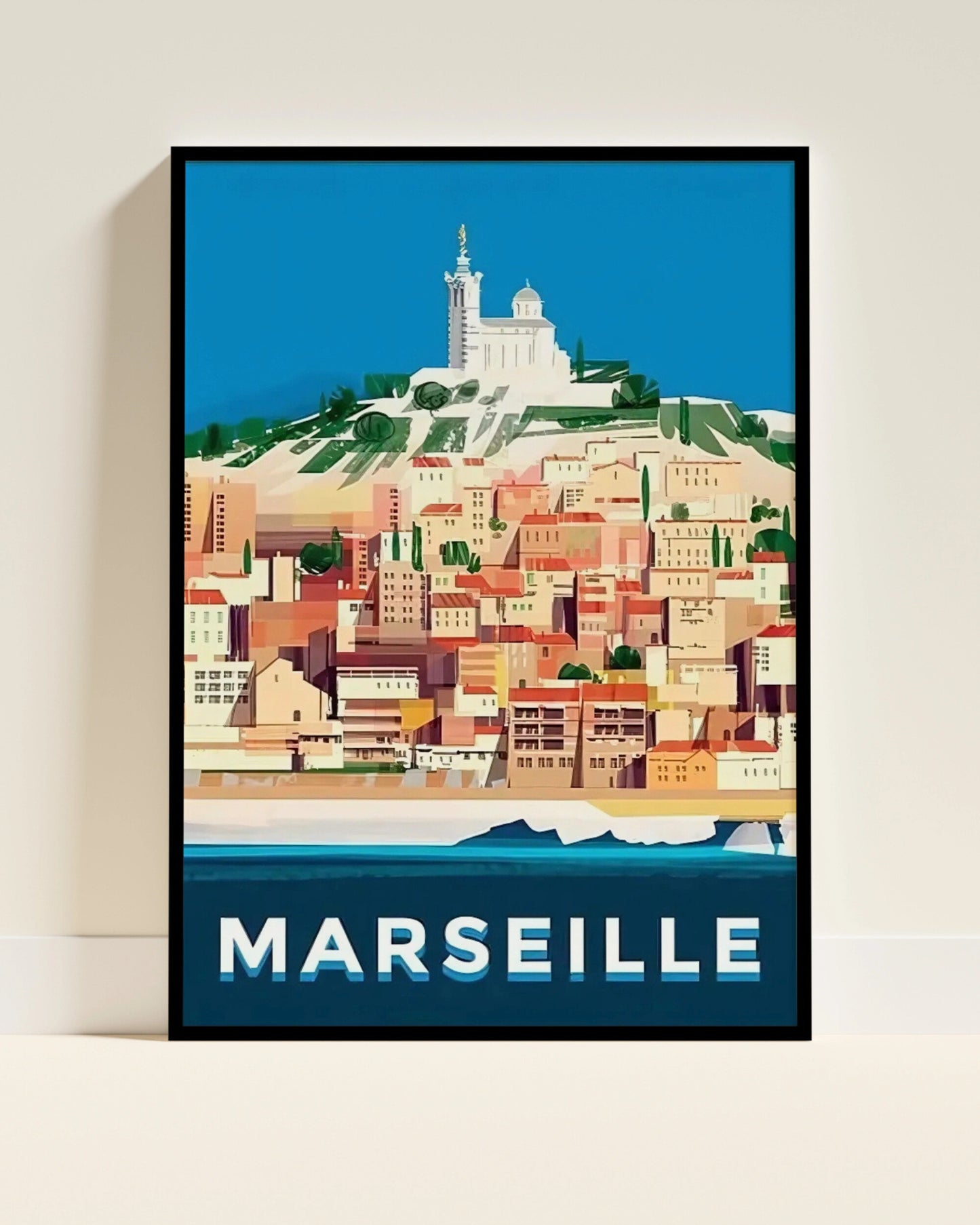 Affiche Marseille | Vieux-Port Cité Phocéenne | Pigmentacy