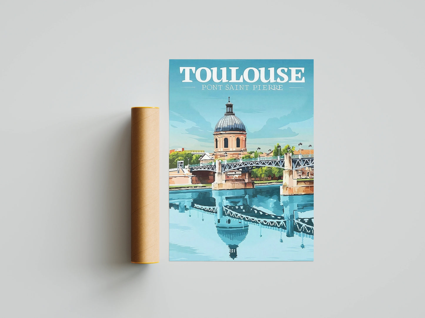 Affiche Toulouse | Ville Rose Garonne | Pigmentacy