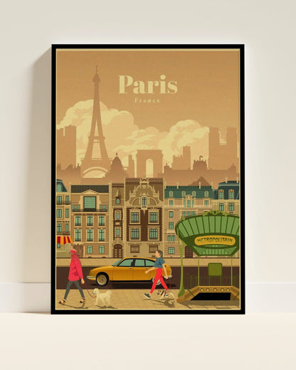 Affiche Paris | Quartiers Carte Artistique | Pigmentacy