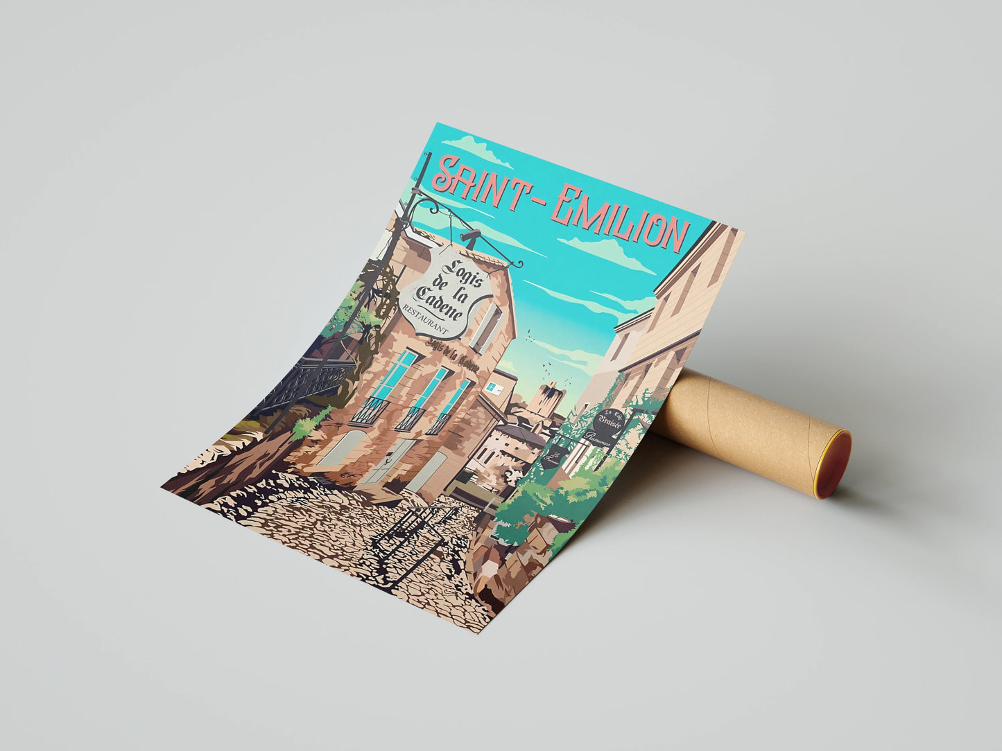 Affiche Saint-Émilion | Vignoble Bordeaux UNESCO | Pigmentacy