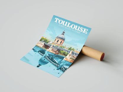 Affiche Toulouse | Ville Rose Garonne | Pigmentacy
