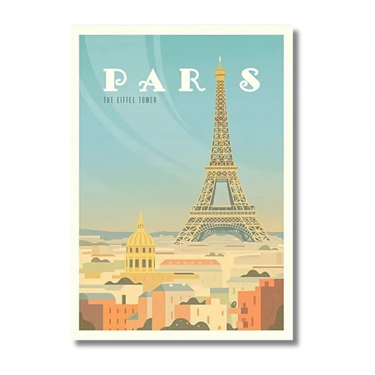 Affiche Paris | Tour Eiffel Vintage Haussmann | Pigmentacy