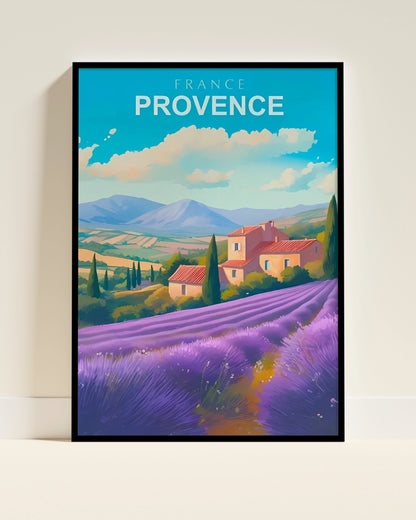 Affiche Provence | Lavande Champs Violets | Pigmentacy