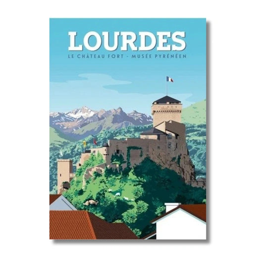 Affiche Lourdes | Château Pyrénées | Pigmentacy