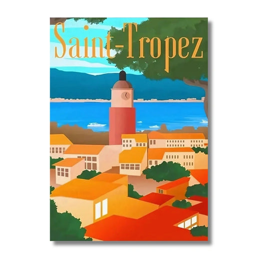 Affiche Saint-Tropez | Port Yachts Riviera | Pigmentacy