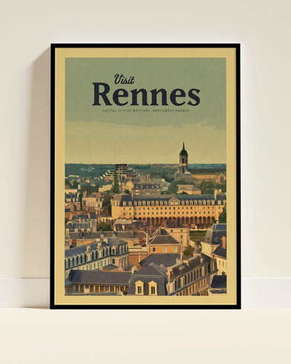 Affiche Rennes | Parlement Architecture Bretonne | Pigmentacy