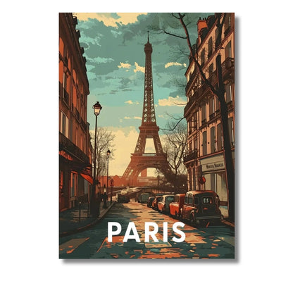Affiche Paris | Tour Eiffel Romance Rétro | Pigmentacy