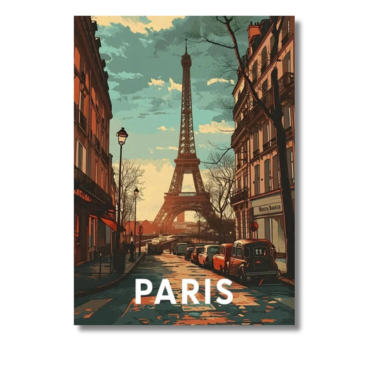 Affiche Paris | Tour Eiffel Romance Rétro | Pigmentacy