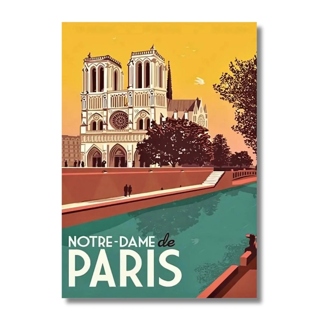 Affiche Paris | Notre-Dame Patrimoine Gothique | Pigmentacy