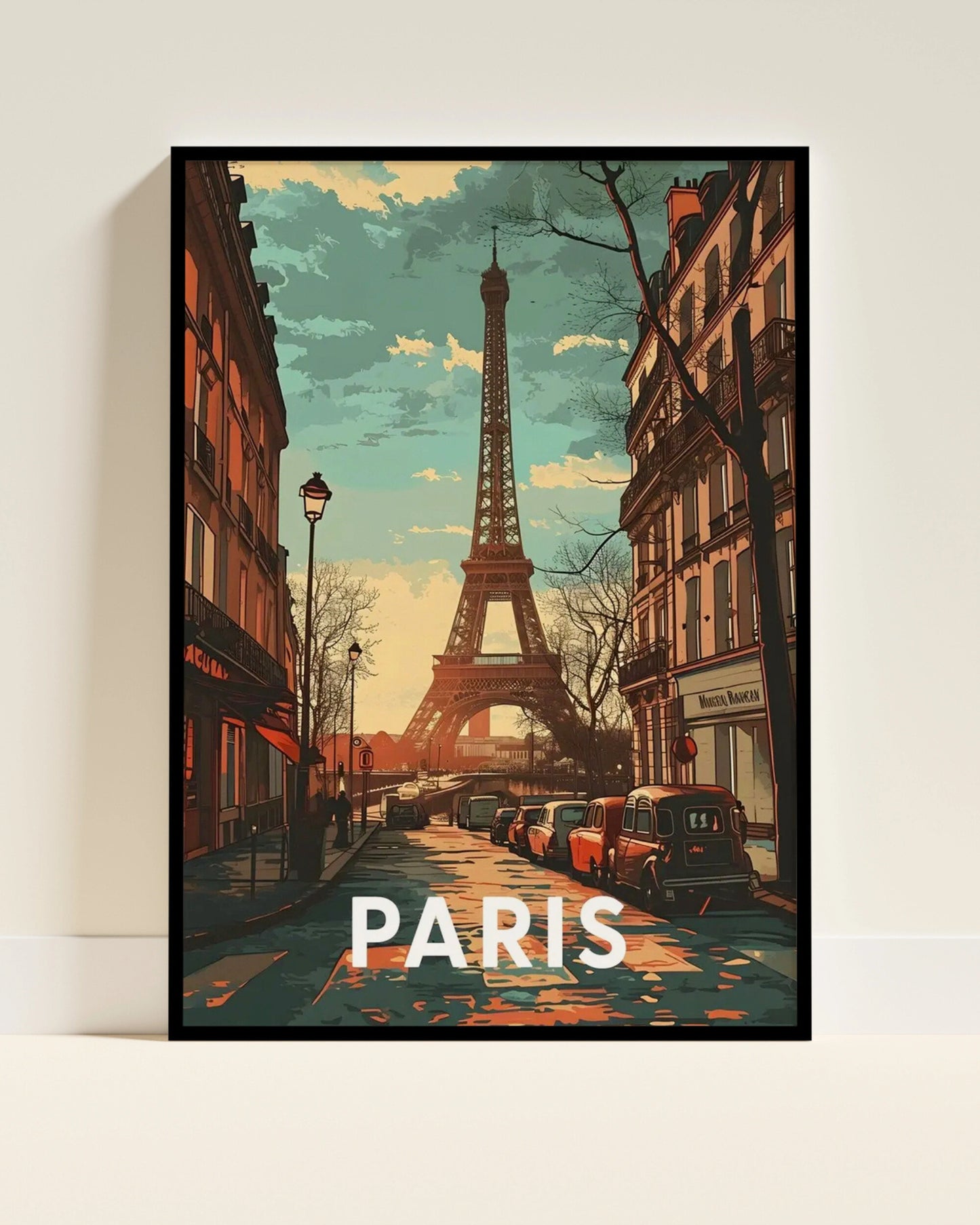 Affiche Paris | Tour Eiffel Romance Rétro | Pigmentacy