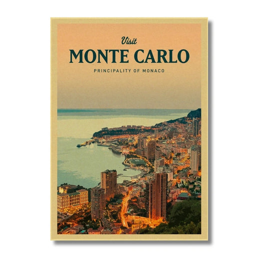 Affiche Monte Carlo | Yacht Port Hercule | Pigmentacy
