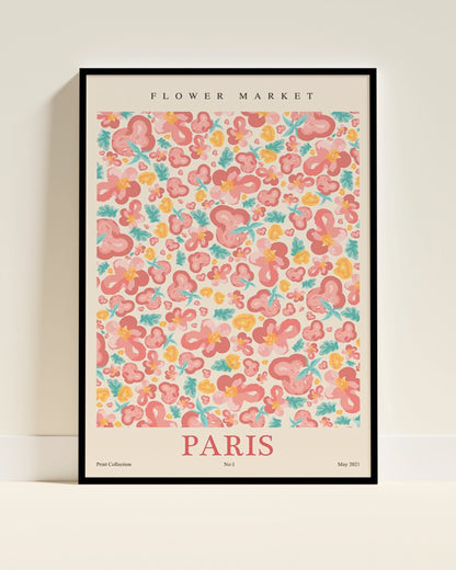 Affiche Paris | Fleurs Romance Colorée | Pigmentacy