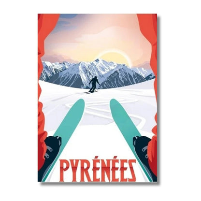 Affiche Ski Pyrénées | Stations Montagne | Pigmentacy