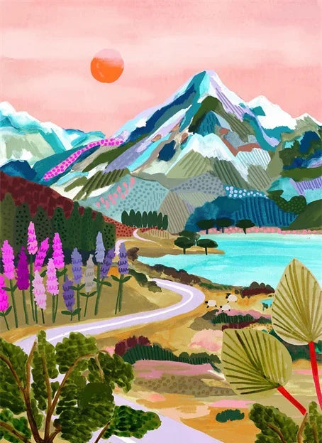 Affiche d’art moderne MONTAIN pour décoration de salon chez Pigmentacy – Impression haute qualité sur papier premium, idéale pour un intérieur design et tendance.