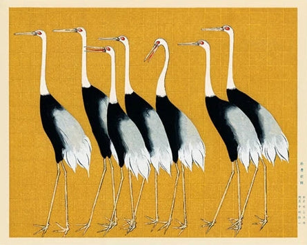 Affiche d’art moderne YELLOW CRANE pour décoration de salon chez Pigmentacy – Impression haute qualité sur papier premium, idéale pour un intérieur design et tendance.