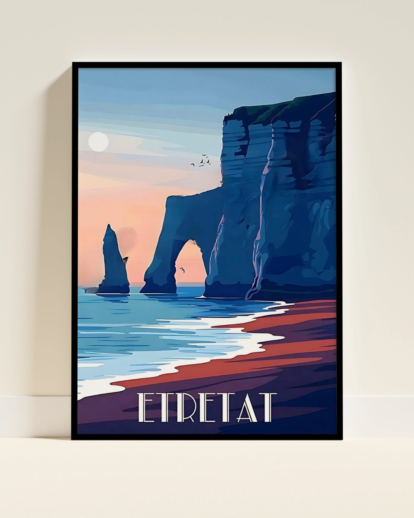 Affiche Étretat | Falaises Aiguille Creuse | Pigmentacy