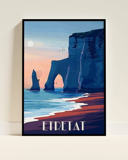 Affiche Étretat | Falaises Aiguille Creuse | Pigmentacy