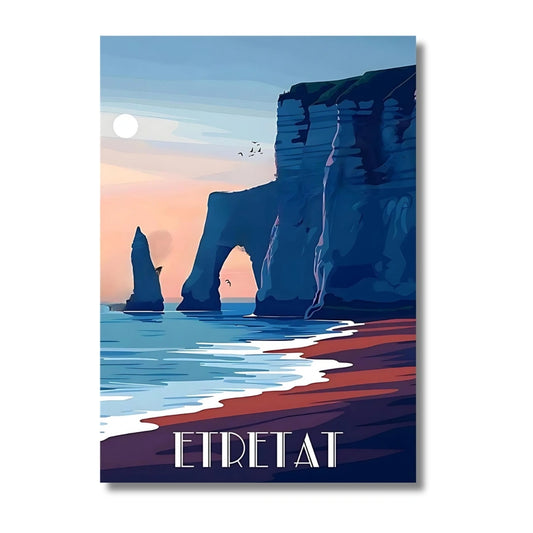 Affiche Étretat | Falaises Aiguille Creuse | Pigmentacy