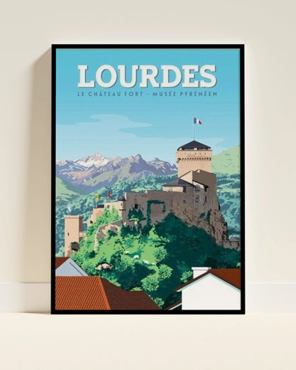 Affiche Lourdes | Château Pyrénées | Pigmentacy