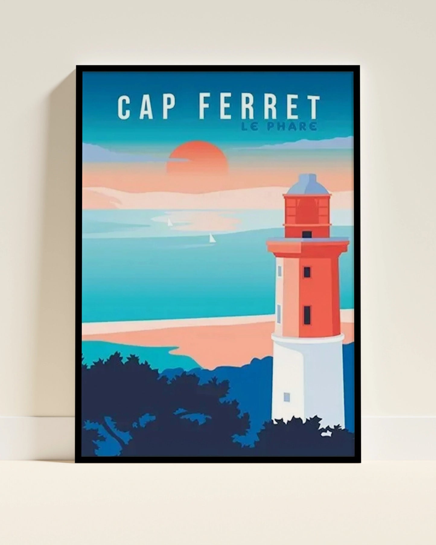 Affiche Cap Ferret | Phare Bassin Arcachon | Pigmentacy