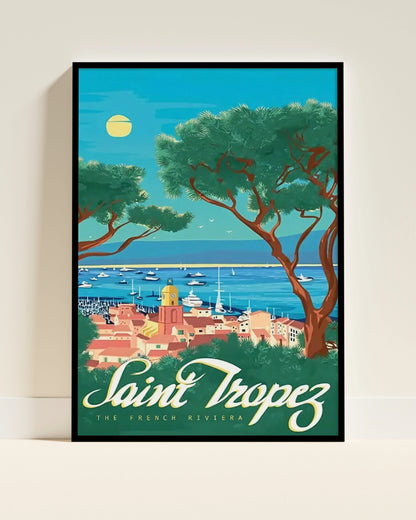 Affiche Saint-Tropez | Côte d'Azur Méditerranée | Pigmentacy
