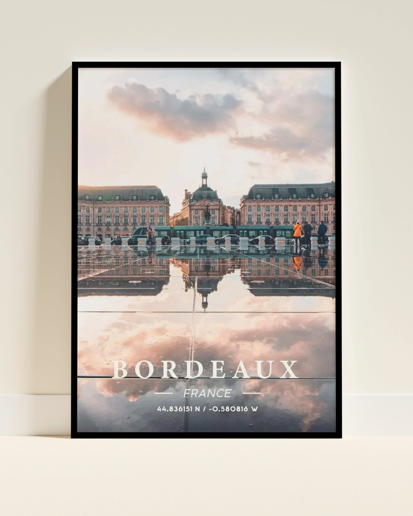 Affiche Bordeaux | Miroir d'Eau Place Bourse | Pigmentacy
