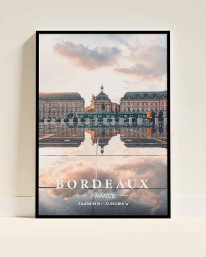 Affiche Bordeaux | Miroir d'Eau Place Bourse | Pigmentacy