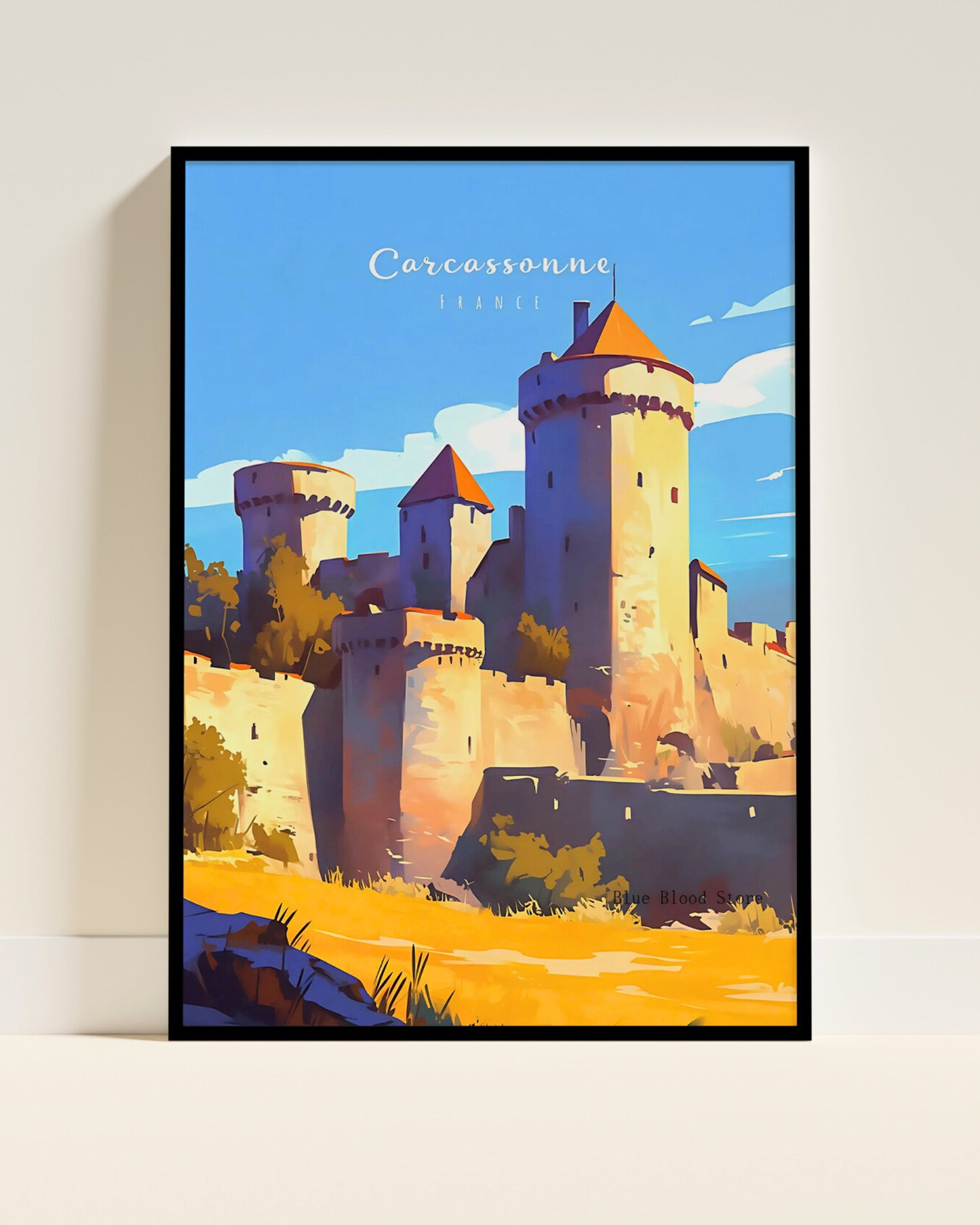 Affiche Carcassonne | Cité Médiévale UNESCO | Pigmentacy