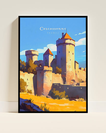 Affiche Carcassonne | Cité Médiévale UNESCO | Pigmentacy
