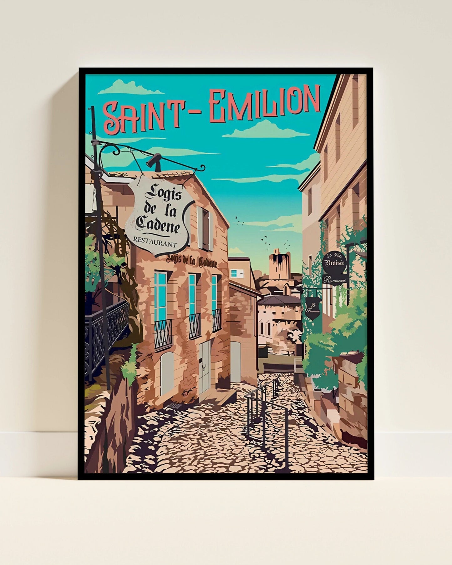 Affiche Saint-Émilion | Vignoble Bordeaux UNESCO | Pigmentacy
