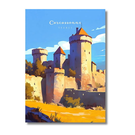 Affiche Carcassonne | Cité Médiévale UNESCO | Pigmentacy