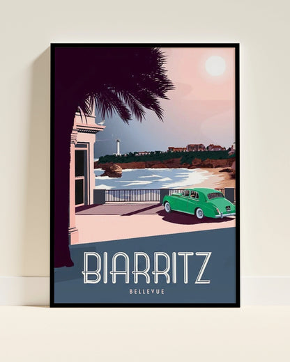 Affiche Biarritz | Villa Belle Époque Pays Basque | Pigmentacy