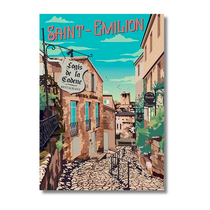 Affiche Saint-Émilion | Vignoble Bordeaux UNESCO | Pigmentacy