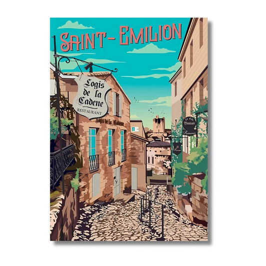Affiche Saint-Émilion | Vignoble Bordeaux UNESCO | Pigmentacy