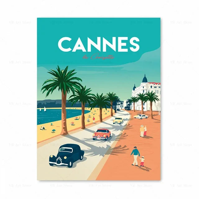 Affiche Cannes | La Croisette Côte d'Azur | Pigmentacy